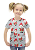 Заказать детскую футболку в Москве. Футболка с полной запечаткой для девочек Дед Мороз от THE_NISE  - готовые дизайны и нанесение принтов.