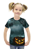 Заказать детскую футболку в Москве. Футболка с полной запечаткой для девочек Хеллоуин / Halloween от aleks_say - готовые дизайны и нанесение принтов.