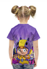 Заказать детскую футболку в Москве. Футболка с полной запечаткой для девочек BRAWL STARS BEA от geekbox - готовые дизайны и нанесение принтов.