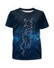 Заказать детскую футболку в Москве. Футболка с полной запечаткой для девочек Грустный космонавт от megashmot - готовые дизайны и нанесение принтов.