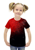 Заказать детскую футболку в Москве. Футболка с полной запечаткой для девочек Брызги красок от THE_NISE  - готовые дизайны и нанесение принтов.