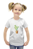 Заказать детскую футболку в Москве. Футболка с полной запечаткой для девочек кактус от THE_NISE  - готовые дизайны и нанесение принтов.