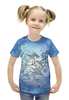 Заказать детскую футболку в Москве. Футболка с полной запечаткой для девочек Дракон-ветер от hontor - готовые дизайны и нанесение принтов.