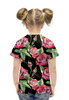 Заказать детскую футболку в Москве. Футболка с полной запечаткой для девочек букет роз от THE_NISE  - готовые дизайны и нанесение принтов.
