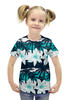 Заказать детскую футболку в Москве. Футболка с полной запечаткой для девочек Тропические цветы от THE_NISE  - готовые дизайны и нанесение принтов.