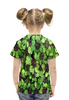 Заказать детскую футболку в Москве. Футболка с полной запечаткой для девочек Зеленые цветы от THE_NISE  - готовые дизайны и нанесение принтов.