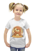 Заказать детскую футболку в Москве. Футболка с полной запечаткой для девочек Спящая собачка от svetlanas - готовые дизайны и нанесение принтов.