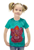 Заказать детскую футболку в Москве. Футболка с полной запечаткой для девочек Ганеша от Евгения Маслова - готовые дизайны и нанесение принтов.