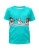 Заказать детскую футболку в Москве. Футболка с полной запечаткой для девочек Снеговики от Елена  - готовые дизайны и нанесение принтов.