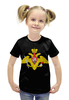 Заказать детскую футболку в Москве. Футболка с полной запечаткой для девочек Вооружённые Силы. Эмблема от Виктор Гришин - готовые дизайны и нанесение принтов.
