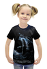 Заказать детскую футболку в Москве. Футболка с полной запечаткой для девочек Dark Souls от galaxy secret - готовые дизайны и нанесение принтов.