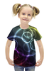 Заказать детскую футболку в Москве. Футболка с полной запечаткой для девочек Круги от Anna Lomachenko - готовые дизайны и нанесение принтов.
