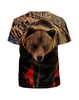 Заказать детскую футболку в Москве. Футболка с полной запечаткой для девочек Медведь Россия от coolmag - готовые дизайны и нанесение принтов.