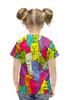 Заказать детскую футболку в Москве. Футболка с полной запечаткой для девочек Котики цветные от THE_NISE  - готовые дизайны и нанесение принтов.