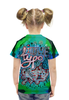Заказать детскую футболку в Москве. Футболка с полной запечаткой для девочек I Love TypoGraphy от Мастер Спектр - готовые дизайны и нанесение принтов.
