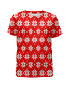 Заказать детскую футболку в Москве. Футболка с полной запечаткой для девочек Красно-белый узор от THE_NISE  - готовые дизайны и нанесение принтов.