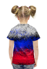 Заказать детскую футболку в Москве. Футболка с полной запечаткой для девочек Русский флаг от Матвей Матвей - готовые дизайны и нанесение принтов.
