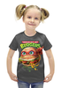 Заказать детскую футболку в Москве. Футболка с полной запечаткой для девочек Burgers  от ПРИНТЫ ПЕЧАТЬ  - готовые дизайны и нанесение принтов.