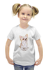 Заказать детскую футболку в Москве. Футболка с полной запечаткой для девочек Собачка  от THE_NISE  - готовые дизайны и нанесение принтов.