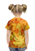 Заказать детскую футболку в Москве. Футболка с полной запечаткой для девочек Листья-осень от queen  - готовые дизайны и нанесение принтов.