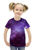 Заказать детскую футболку в Москве. Футболка с полной запечаткой для девочек Звезды космоса от THE_NISE  - готовые дизайны и нанесение принтов.