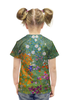 Заказать детскую футболку в Москве. Футболка с полной запечаткой для девочек Цветочный сад (Густав Климт) от trend - готовые дизайны и нанесение принтов.