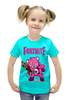 Заказать детскую футболку в Москве. Футболка с полной запечаткой для девочек Fortnite     от T-shirt print  - готовые дизайны и нанесение принтов.
