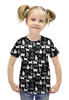 Заказать детскую футболку в Москве. Футболка с полной запечаткой для девочек Котятки от THE_NISE  - готовые дизайны и нанесение принтов.