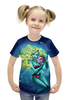 Заказать детскую футболку в Москве. Футболка с полной запечаткой для девочек LagoonaBlue от balden - готовые дизайны и нанесение принтов.