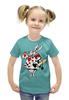 Заказать детскую футболку в Москве. Футболка с полной запечаткой для девочек Зайка от T-shirt print  - готовые дизайны и нанесение принтов.