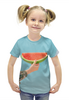 Заказать детскую футболку в Москве. Футболка с полной запечаткой для девочек Лето  от FireFoxa - готовые дизайны и нанесение принтов.