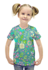 Заказать детскую футболку в Москве. Футболка с полной запечаткой для девочек Цветочная полянка от THE_NISE  - готовые дизайны и нанесение принтов.