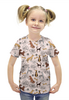 Заказать детскую футболку в Москве. Футболка с полной запечаткой для девочек СОБАЧКИ КОФЕМАНЫ от ELENA ZHARINOVA - готовые дизайны и нанесение принтов.