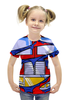 Заказать детскую футболку в Москве. Футболка с полной запечаткой для девочек Трансформеры от Amerikanka - готовые дизайны и нанесение принтов.