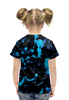 Заказать детскую футболку в Москве. Футболка с полной запечаткой для девочек Голубые брызги от THE_NISE  - готовые дизайны и нанесение принтов.