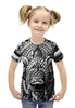 Заказать детскую футболку в Москве. Футболка с полной запечаткой для девочек Голова Быка от Виктор Гришин - готовые дизайны и нанесение принтов.
