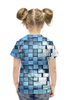 Заказать детскую футболку в Москве. Футболка с полной запечаткой для девочек 3D кубики от Маверик - готовые дизайны и нанесение принтов.