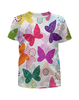 Заказать детскую футболку в Москве. Футболка с полной запечаткой для девочек Бабочки от THE_NISE  - готовые дизайны и нанесение принтов.