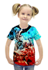 Заказать детскую футболку в Москве. Футболка с полной запечаткой для девочек Лед и пламя от THE_NISE  - готовые дизайны и нанесение принтов.