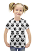 Заказать детскую футболку в Москве. Футболка с полной запечаткой для девочек Черно-белые мишки от Илья Щеблецов - готовые дизайны и нанесение принтов.
