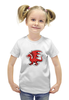 Заказать детскую футболку в Москве. Футболка с полной запечаткой для девочек дракон от THE_NISE  - готовые дизайны и нанесение принтов.