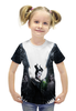 Заказать детскую футболку в Москве. Футболка с полной запечаткой для девочек Малефисента от skynatural - готовые дизайны и нанесение принтов.