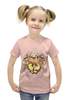 Заказать детскую футболку в Москве. Футболка с полной запечаткой для девочек Сердце от Ирина - готовые дизайны и нанесение принтов.