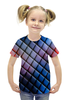 Заказать детскую футболку в Москве. Футболка с полной запечаткой для девочек Квадраты от THE_NISE  - готовые дизайны и нанесение принтов.