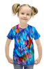 Заказать детскую футболку в Москве. Футболка с полной запечаткой для девочек Красочный узор от THE_NISE  - готовые дизайны и нанесение принтов.