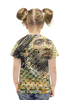 Заказать детскую футболку в Москве. Футболка с полной запечаткой для девочек Футбольная мозайка Дидье Дрогба от CoolDesign - готовые дизайны и нанесение принтов.