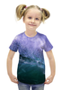 Заказать детскую футболку в Москве. Футболка с полной запечаткой для девочек Purple Ocean  от ksnkch - готовые дизайны и нанесение принтов.