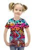 Заказать детскую футболку в Москве. Футболка с полной запечаткой для девочек Граффити от T-shirt print  - готовые дизайны и нанесение принтов.