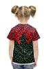 Заказать детскую футболку в Москве. Футболка с полной запечаткой для девочек Суровый дед мороз от gopotol - готовые дизайны и нанесение принтов.