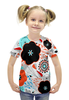 Заказать детскую футболку в Москве. Футболка с полной запечаткой для девочек Цветочный узор от THE_NISE  - готовые дизайны и нанесение принтов.